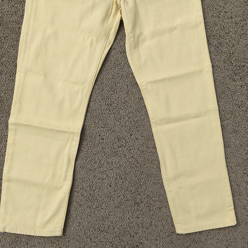 Levis Fresh 501 Cropped Jeans Womens 25x26‎ Yellow High Rise Straight Leg - Picture 4 of 13